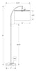 65" Black Metal Arc Floor Lamp|Lampe à pied arquée de 65 po en métal noir