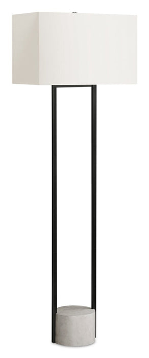 62\" Black Metal Modern Floor Lamp