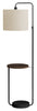 67" Black Metal Floor Lamp with USB Port|Lampe à pied de 67 po en métal noir avec port USB
