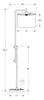 63" Brass Metal Floor Lamp|Lampe à pied de 63 po en métal laiton
