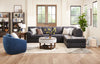 Made in Canada Morgan 2-Piece Right-Facing Chenille Fabric Sectional with Sofa and Accent Pillows - Grey | Sofa sectionnel de droite Morgan 2 pièces fabriqué au Canada en tissu de chenille avec sofa et coussins décoratifs - gris