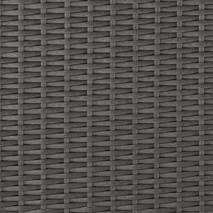 Morris 5-Piece Outdoor Patio Set with 2 Storage Armless Chairs & 3 Corner Chairs - Grey Resin Wicker