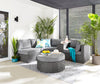 Morris 5-Piece Outdoor Patio Set with 2 Storage Armless Chairs & 3 Corner Chairs - Grey Resin Wicker | Ensemble Morris 5 pièces pour la terrasse à l’extérieur avec 2 fauteuils sans accoudoirs avec rangement - osier en résine - gris