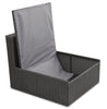 Morris 5-Piece Outdoor Patio Set with 2 Storage Armless Chairs & 3 Corner Chairs - Grey Resin Wicker | Ensemble Morris 5 pièces pour la terrasse à l’extérieur avec 2 fauteuils sans accoudoirs avec rangement - osier en résine - gris