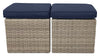 Naples 2-Piece Patio Ottoman Set - Blue | Ensemble de poufs Naples 2 pièces pour la terrasse - bleu