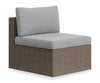 Naples Patio Armless Chair - Grey | Fauteuil sans accoudoirs Naples pour la terrasse - gris