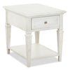 Newman  20" Traditional End Table with Storage and Shelf - Alabaster White Pine|Table de bout traditionnelle Newman de 20 po avec rangement et tablette - pin blanc albâtre