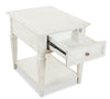Newman  20" Traditional End Table with Storage and Shelf - Alabaster White Pine|Table de bout traditionnelle Newman de 20 po avec rangement et tablette - pin blanc albâtre
