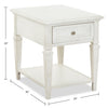 Newman  20" Traditional End Table with Storage and Shelf - Alabaster White Pine|Table de bout traditionnelle Newman de 20 po avec rangement et tablette - pin blanc albâtre
