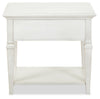 Newman  20" Traditional End Table with Storage and Shelf - Alabaster White Pine|Table de bout traditionnelle Newman de 20 po avec rangement et tablette - pin blanc albâtre