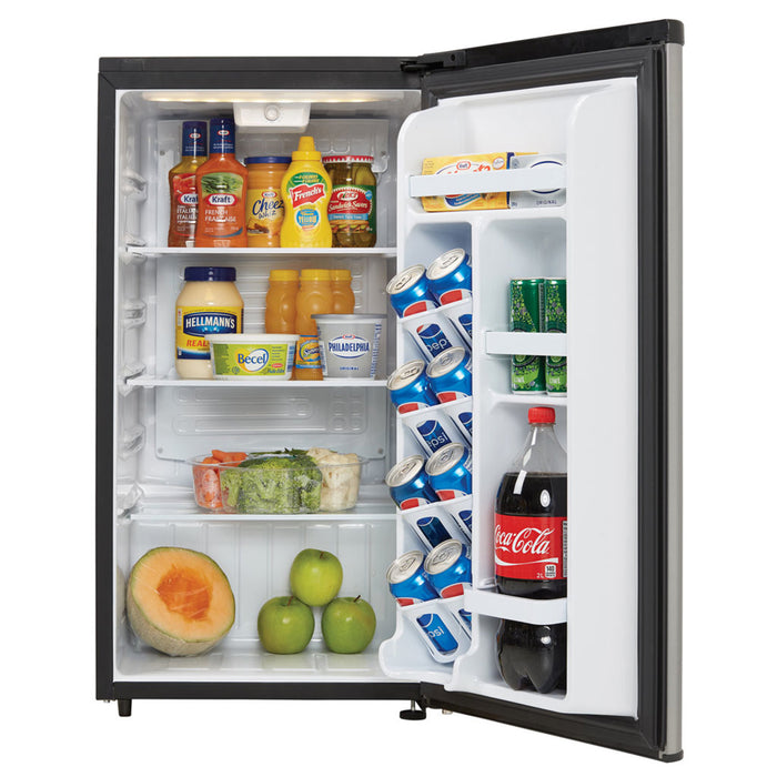 Danby 17.68\" 3.3 Cu. Ft. Compact Fridge - Stainless Steel Look - DAR033A6BSLDB