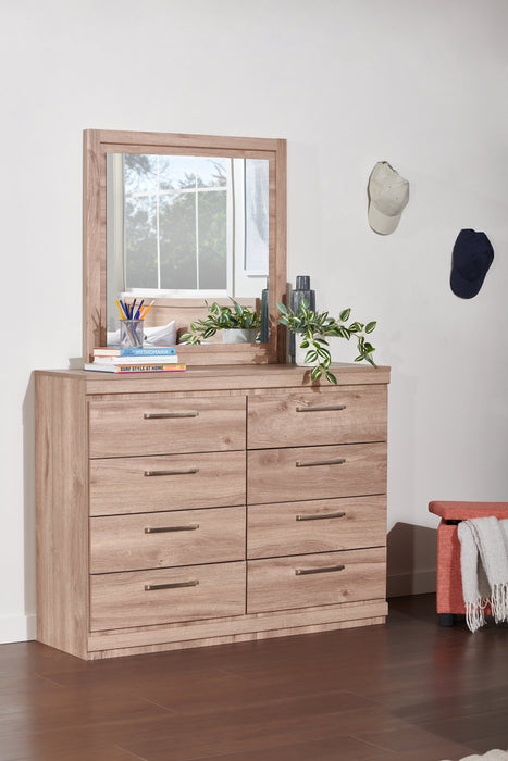 Oakley Bedroom Dresser Mirror, Made in Canada - Natural
