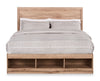 Oakley Platform Bed with Headboard & Storage Frame, Made in Canada, Natural - Queen Size | Lit plateforme Oakley fabriqué au Canada avec tête de lit et cadre de rangement, naturel - format grand lit
