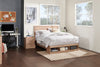 Oakley Platform Bed with Headboard & Storage Frame, Made in Canada, Natural - Queen Size | Lit plateforme Oakley fabriqué au Canada avec tête de lit et cadre de rangement, naturel - format grand lit