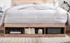 Oakley Platform Bed with Headboard & Storage Frame, Made in Canada, Natural - Queen Size | Lit plateforme Oakley fabriqué au Canada avec tête de lit et cadre de rangement, naturel - format grand lit