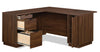 Palo Alto 59.13" Commercial Grade L-Shaped Office Desk with 3-Drawers & Cabinet - Mahogany|Bureau en forme de L Palo Alto de 59,13 po de qualité commerciale à 3 tiroirs avec armoire - acajou