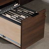 Palo Alto 59.13" Commercial Grade L-Shaped Office Desk with 3-Drawers & Cabinet - Mahogany|Bureau en forme de L Palo Alto de 59,13 po de qualité commerciale à 3 tiroirs avec armoire - acajou