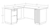 Palo Alto 59.13" Commercial Grade L-Shaped Office Desk with 3-Drawers & Cabinet - Mahogany|Bureau en forme de L Palo Alto de 59,13 po de qualité commerciale à 3 tiroirs avec armoire - acajou