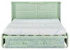 Parker Cabinet Bed with Memory Foam Mattress, Seafoam - Queen Size | Armoire-lit Parker avec matelas en mousse à mémoire de forme, écume de mer - format grand lit