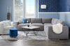 Made in Canada Petite 36" Chenille Fabric Swivel Cuddler Accent Chair - Teddy Star Grey | Fauteuil d’appoint pivotant Cuddler Petite de 36 po fabriqué au Canada en tissu de chenille - gris Teddy Star