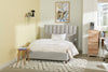 Kort & Co. Rain Upholstered Platform Bed in Light Grey Fabric, Tufted - Full Size | Lit plateforme rembourré Rain de Kort & Co. en tissu gris clair capitonné - format lit double