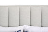 Kort & Co. Rain Upholstered Platform Bed in Light Grey Fabric, Tufted - Queen Size | Lit plateforme rembourré Rain de Kort & Co. en tissu gris clair capitonné - format grand lit