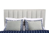 Kort & Co. Rain Upholstered Platform Bed in Light Grey Fabric, Tufted - Queen Size | Lit plateforme rembourré Rain de Kort & Co. en tissu gris clair capitonné - format grand lit