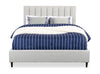 Kort & Co. Rain Upholstered Platform Bed in Light Grey Fabric, Tufted - Queen Size | Lit plateforme rembourré Rain de Kort & Co. en tissu gris clair capitonné - format grand lit