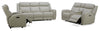 Reign 78" Top-Grain Genuine Leather Power Reclining Loveseat with Console - Deltona Moonshine Taupe | Causeuse à inclinaison électrique Reign de 78 po en cuir véritable de qualité supérieure avec console - taupe clair de lune Deltona