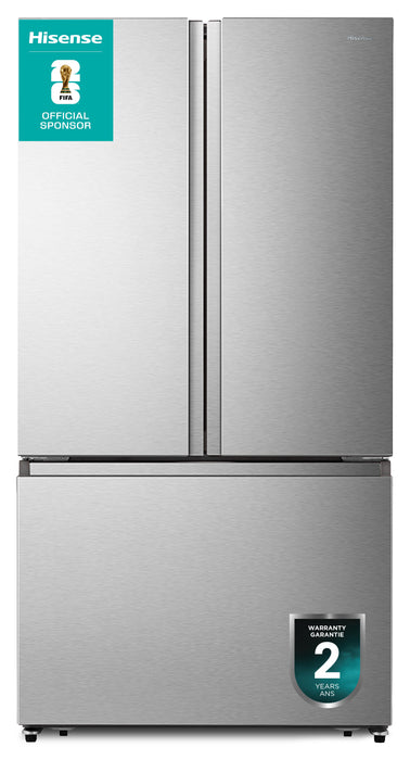 Hisense 36\" 26.6 Cu. Ft. French-Door Refrigerator - Titanium - RF27A3FSE