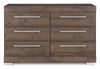 Riley Bedroom 6-Drawer Dresser, 49"W x 31"H, Made in Canada - Grey