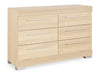 Riley Bedroom 6-Drawer Dresser, 49"W x 31"H, Made in Canada - Natural | Commode de chambre à coucher Riley de 49 po (L) x 31 po (H) à 6 tiroirs, fabriquée au Canada - naturelle