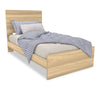 Riley 6pc Bedroom Set with Panel Bed, Dresser, Mirror & Nightstand, Made in Canada, Natural - Twin Size | Ensemble de chambre à coucher Riley 6 pièces avec lit à panneaux, commode, miroir et table de nuit, fabriqué au Canada, naturel - format lit simple