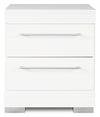 Riley Bedside 2-Drawer Nightstand, 21"W x 24"H, Made in Canada - White