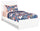 Riley Panel Bed with Headboard & Frame for Kids, Made in Canada, White - Twin Size