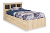 Riley Mates Bed with Bookcase Headboard Set for Kids, Made in Canada, Natural - Twin Size | Lit matelot Riley fabriqué au Canada avec ensemble de tête de lit bibliothèque pour enfants, naturel - format lit simple