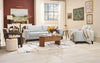 River 87" Linen-Look Fabric Sofa with Wood Base and Legs - Grey | Sofa River de 87 po en tissu d’apparence lin avec base et pattes en bois - gris