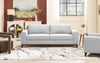 River 87" Linen-Look Fabric Sofa with Wood Base and Legs - Grey | Sofa River de 87 po en tissu d’apparence lin avec base et pattes en bois - gris