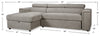 Savvy 2-Piece Linen-Look Fabric Left-Hand Sectional - Grey | Sofa sectionnel Savvy 2 pièces en tissu d'apparence lin - gris