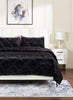 Serene 3-Piece King Comforter Set - Black | Ensemble d’édredon Serene 3 pièces pour très grand lit - noir