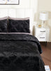 Serene 3-Piece King Comforter Set - Black | Ensemble d’édredon Serene 3 pièces pour très grand lit - noir