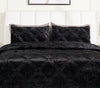 Serene 3-Piece King Comforter Set - Black | Ensemble d’édredon Serene 3 pièces pour très grand lit - noir