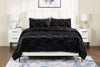Serene 3-Piece King Comforter Set - Black | Ensemble d’édredon Serene 3 pièces pour très grand lit - noir