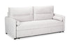 Shadow 82.5" Linen-Look Fabric Sleeper Sofa with Storage and Two Armrest Pillows - Grey | Sofa-lit Shadow de 82,5 po en tissu d’apparence lin avec rangement et deux accoudoirs coussinés - gris