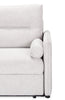 Shadow 82.5" Linen-Look Fabric Sleeper Sofa with Storage and Two Armrest Pillows - Grey | Sofa-lit Shadow de 82,5 po en tissu d’apparence lin avec rangement et deux accoudoirs coussinés - gris