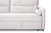 Shadow 82.5" Linen-Look Fabric Sleeper Sofa with Storage and Two Armrest Pillows - Grey | Sofa-lit Shadow de 82,5 po en tissu d’apparence lin avec rangement et deux accoudoirs coussinés - gris