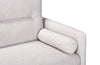 Shadow 82.5" Linen-Look Fabric Sleeper Sofa with Storage and Two Armrest Pillows - Grey | Sofa-lit Shadow de 82,5 po en tissu d’apparence lin avec rangement et deux accoudoirs coussinés - gris