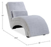 Cleo 26" Ultra Plush Faux Fur Fabric Chaise Lounge with Accent Pillow - Light Grey | Fauteuil long de détente Cleo de 26 po en tissu de fausse fourrure très douce avec coussin décoratif - gris clair