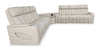 Zen 3-Piece Leather-Look Fabric Power Reclining Sectional with Massage and Two Drop-Down Consoles - Apricot | Sofa sectionnel à inclinaison électrique Zen 3 pièces en tissu d’apparence cuir avec massage et 2 consoles rabattables - abricot