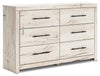 Derekson Bedroom 6-Drawer Dresser, 58.7"W x 36.5"H - Rustic White | Commode de chambre à coucher Derekson de 58,7 po (L) x 36,5 po (H) à 6 tiroirs - blanc rustique